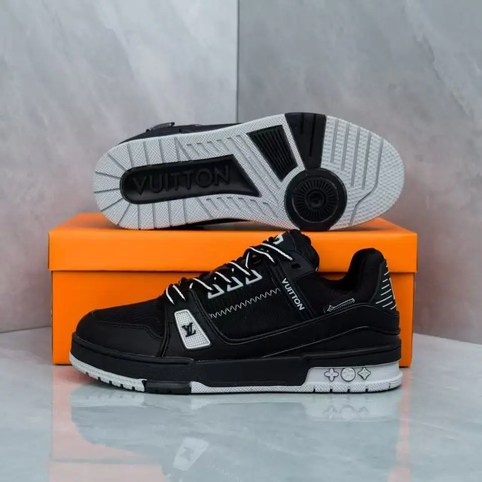 LV Trainer b Sneakers LV Trainer Monogram Black Sneakers - Image 1