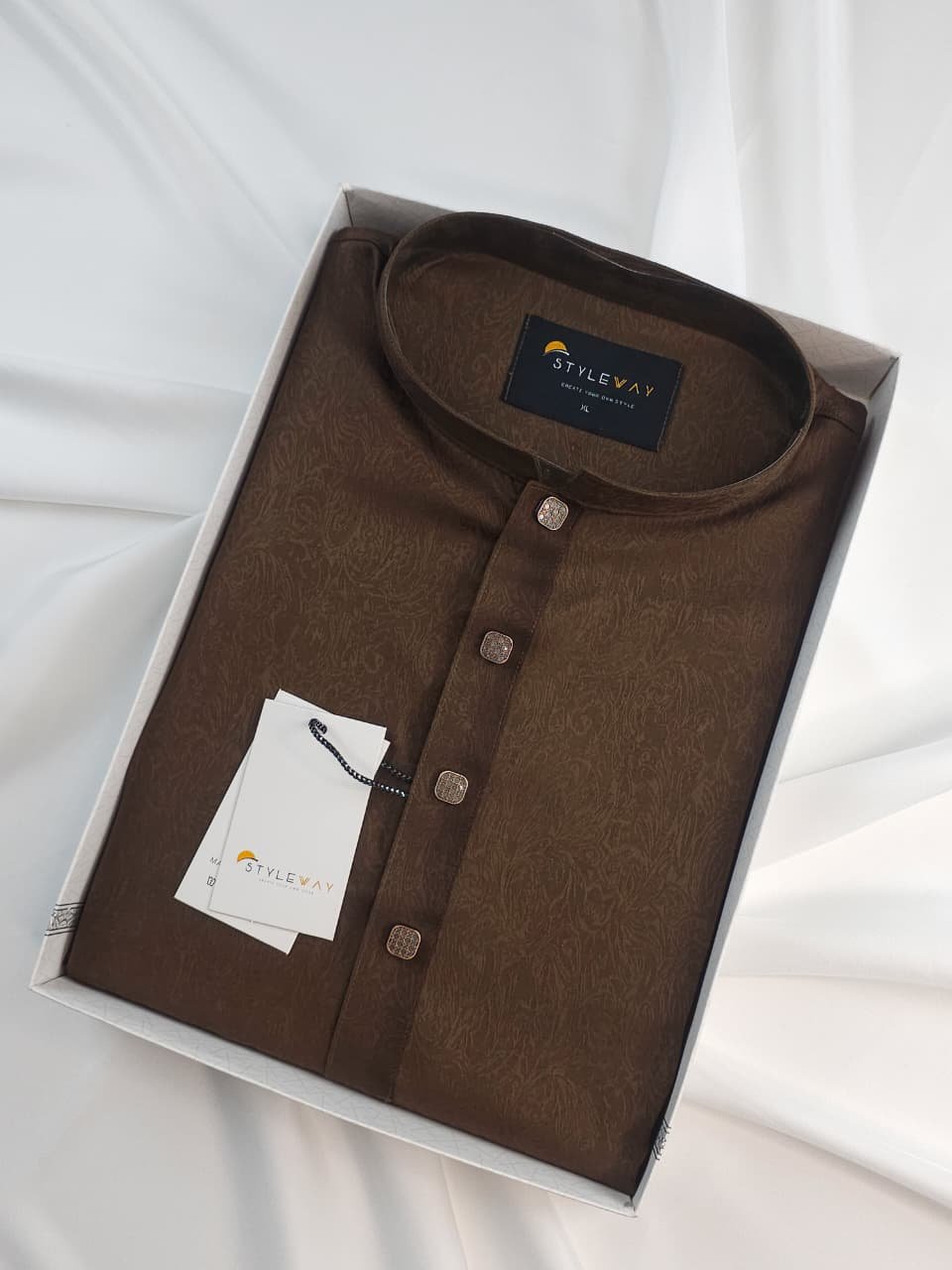 Coffee Color Men's Punjabi Premium Coffee Color Men's Punjabi - Image 1